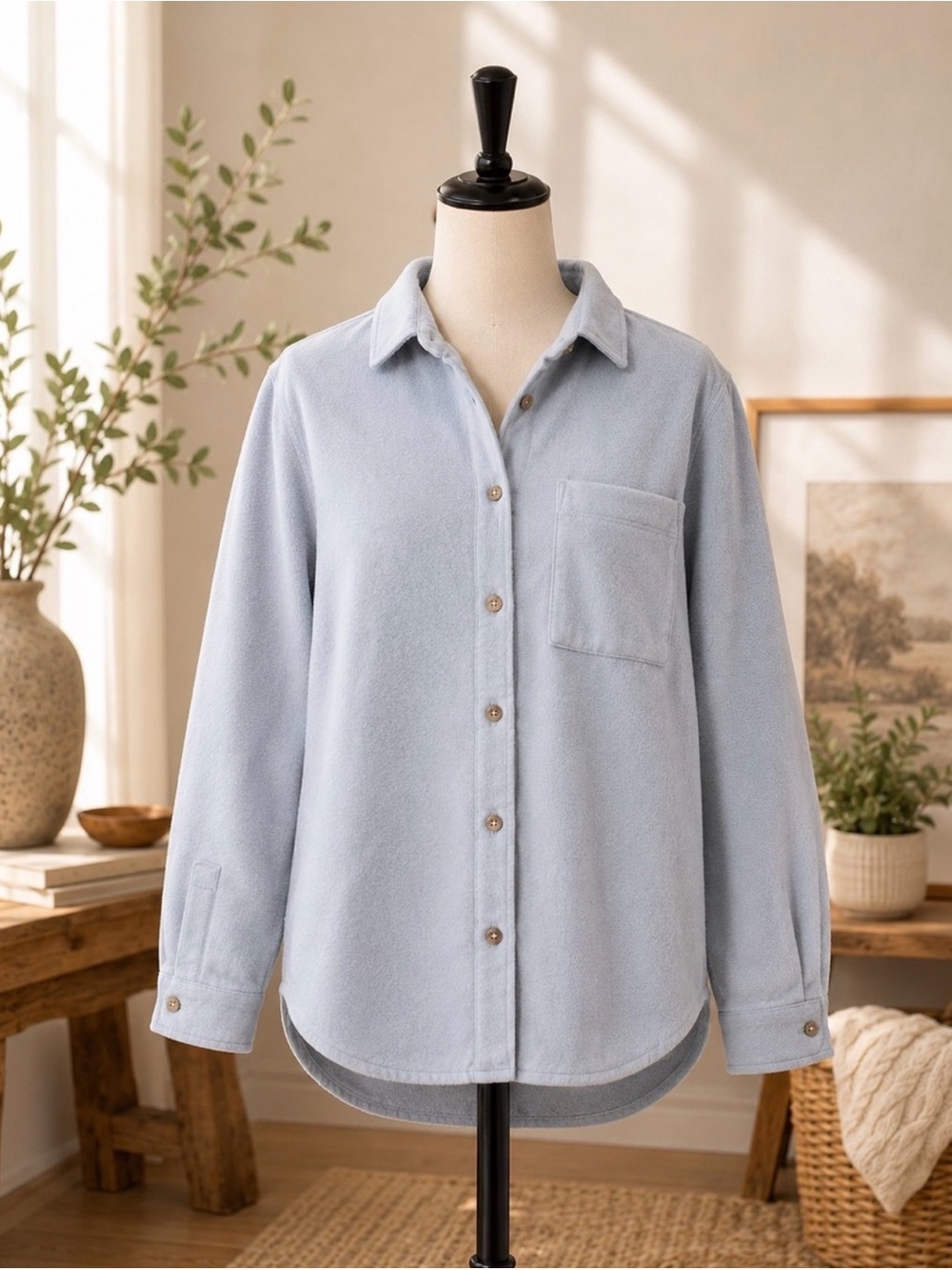 Madewell MWL Baby Blue Jacket Size Medium Shacket